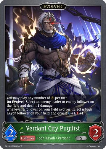 [BP18-P06EN](PS) Verdant City Pugilist (Evolved) (Premium Foil)