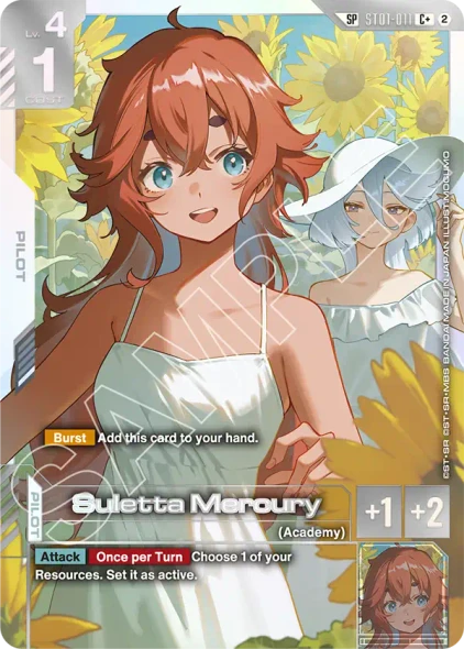 [ST01-011](C+) Suletta Mercury {SP} {GD05} {Foil}