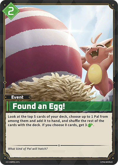 [EBP01-071](C) Found an Egg!