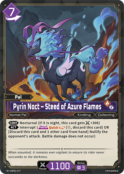 [EBP01-077](R) Pyrin Noct - Steed of Azure Flames {Foil}