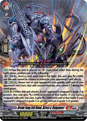 [DZ-SS15/027](RRR) Break Fang Evil Bond, Alrest & Volgamort