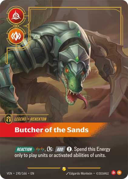 |RB04|[VEN-190*/166](ON) Renekton - Butcher of the Sands {Signature} {Foil}