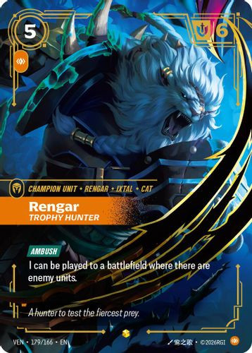 |RB04|[VEN-179/166](ON) Rengar - Trophy Hunter {Foil}