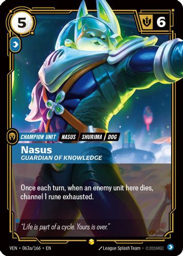 |RB04|[VEN-063a/166](AA) Nasus - Guardian of Knowledge {Alt Art} {Foil}