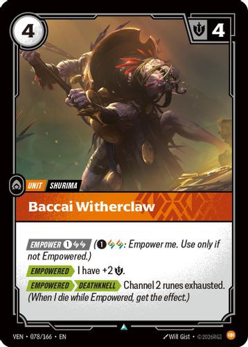 |RB04|[VEN-078/166](U) Baccai Witherclaw {Foil}