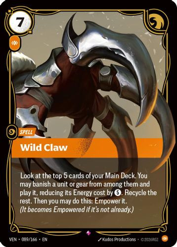 |RB04|[VEN-089/166](R) Wild Claw {Foil}