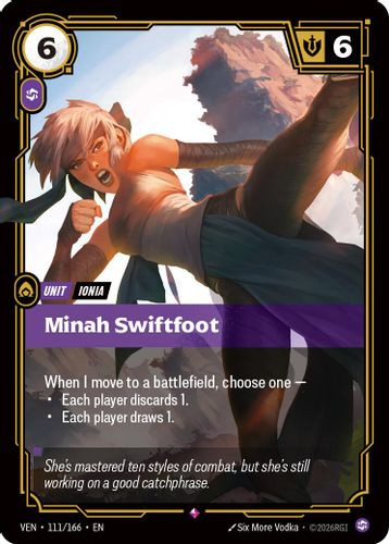 |RB04|[VEN-111/166](R) Minah Swiftfoot {Foil}