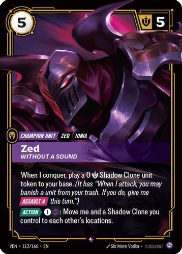 |RB04|[VEN-112/166](R) Zed - Without a Sound {Foil}