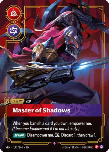 |RB04|[VEN-143/166](R) Zed - Master of Shadows {Foil}