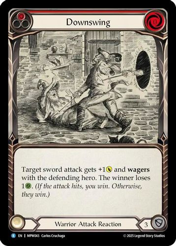 [FAB21 1st][MPW-043](R) Downswing (Red) (Rainbow Foil)