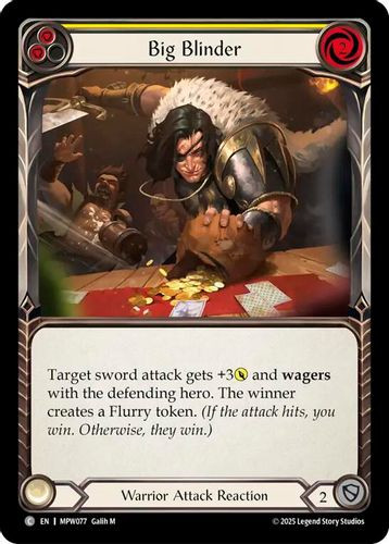 [FAB21 1st][MPW-077](C) Big Blinder (Yellow) (Rainbow Foil)