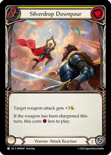 [FAB21 1st][MPW-087](C) Silverdrop Downpour (Yellow) (Rainbow Foil)