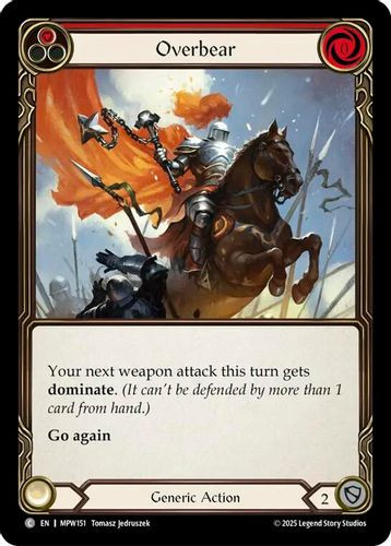 [FAB21 1st][MPW-151](C) Overbear (Red) (Rainbow Foil)