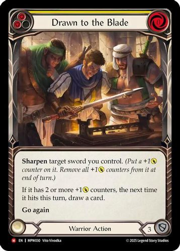 [FAB21 1st][MPW-030](M) Drawn to the Blade (Rainbow Foil)