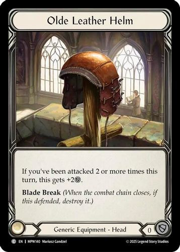 [FAB21 1st][MPW-140](C) Olde Leather Helm (Cold Foil)