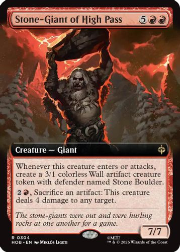 [HOB-0304](R) Stone-Giant of High Pass (Extended Art) (Foil)