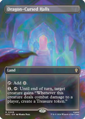 [HOC-0008](R) Dragon-Cursed Halls (Borderless)