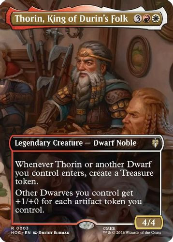 [HOC-0003](R) Thorin, King of Durin's Folk (Borderless) (Foil)
