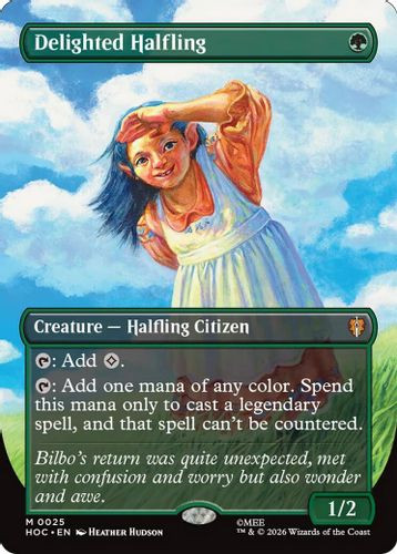 [HOC-0025](M) Delighted Halfling (Borderless) (Foil)