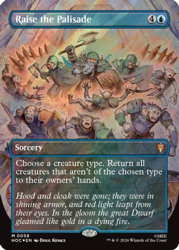 [HOC-0058](M) Raise the Palisade (Borderless) (Surge Foil)