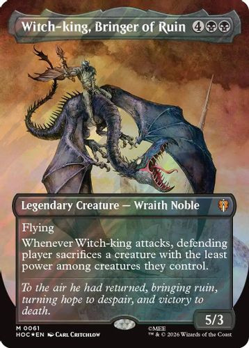 [HOC-0061](M) Witch-king, Bringer of Ruin (Borderless) (Surge Foil)
