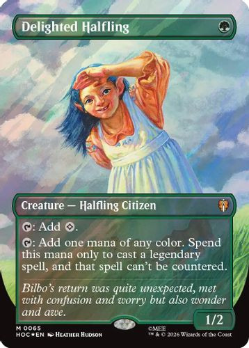 [HOC-0065](M) Delighted Halfling (Borderless) (Surge Foil)
