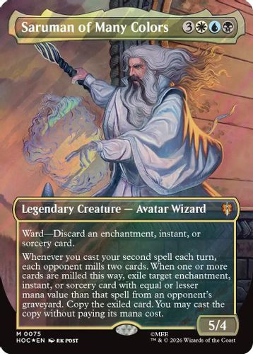 [HOC-0075](M) Saruman of Many Colors (Borderless) (Surge Foil)
