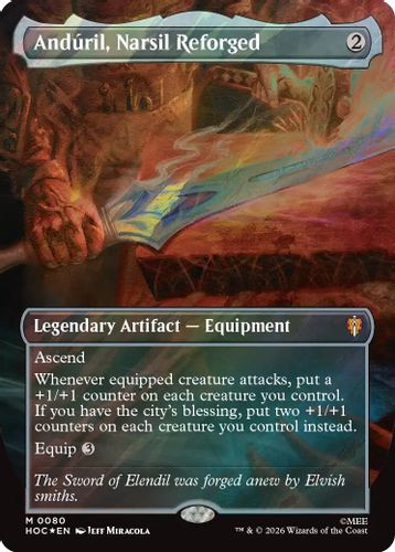 [HOC-0080](M) Anduril, Narsil Reforged (Borderless) (Surge Foil)