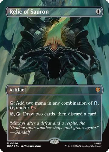 [HOC-0086](M) Relic of Sauron (Borderless) (Surge Foil)