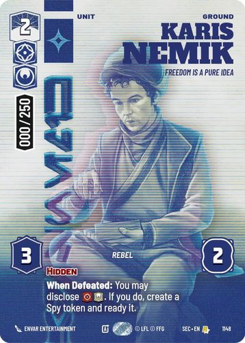 [06-SEC-EN-1148](R) Karis Nemik - Freedom is a Pure Idea (Serialized) (Foil) (233/250)