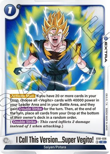 [ST01-026](C) I Call This Version...Super Vegito! {Foil}