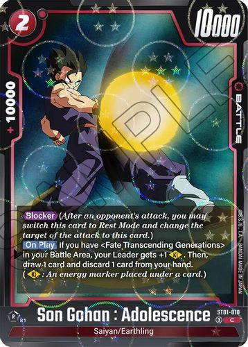 [ST01-010](C) Son Gohan : Adolescence {Alt Foil}