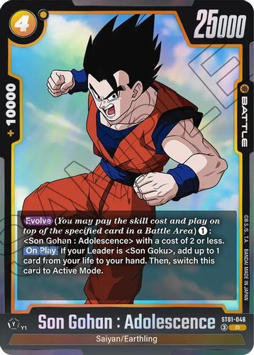 [ST01-046](R) Son Gohan : Adolescence {Foil}