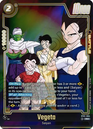 [ST01-064](R) Vegeta {1 Star Alt Art} {Foil}