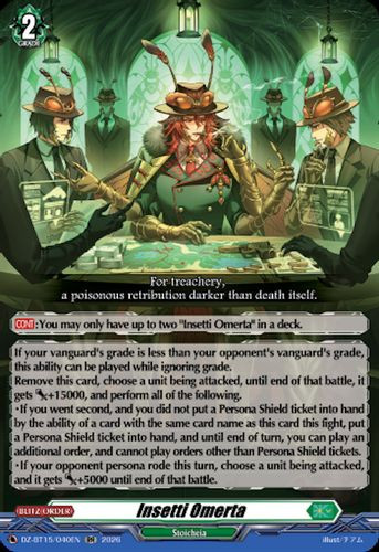 [DZ-BT15/040EN](RR) Insetti Omerta