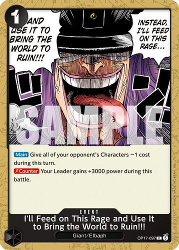 [OP17-097C](C) I'll Feed on This Rage and Use It to Bring the World to Ruin!!!