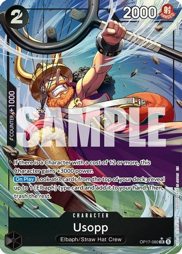 [OP17-080SR](SR) Usopp (Alternate Art) (Foil)