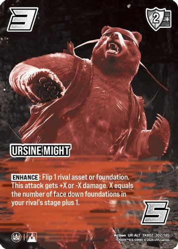 [TK802-202/185](UR-ALT) Ursine Might (Alternate Art) (Foil)