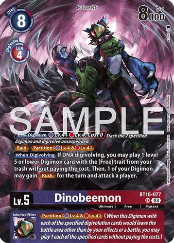 [BT16-077](SR) Dinobeemon (Foil)