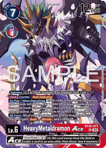 [BT20-077](SR) HeavyMetaldramon ACE (Foil)