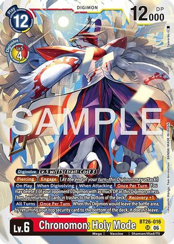 [BT26-016](SR) Chronomon: Holy Mode (Foil)