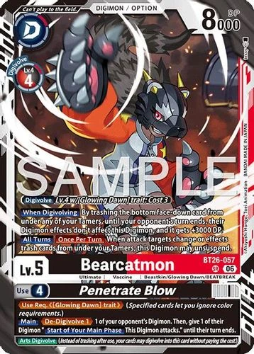 [BT26-057](SR) Bearcatmon // Penetrate Blow (Foil)