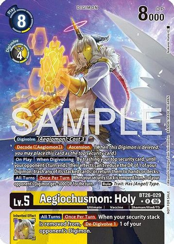 [BT26-029](R) Aegiochusmon: Holy (1 Star Alt Art) (Foil)
