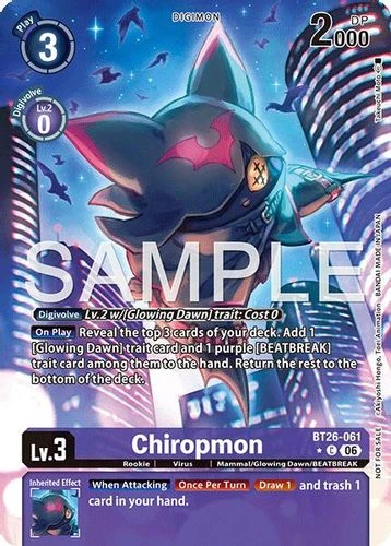 [BT26-061](C) Chiropmon (1 Star Alt Art) (Foil)