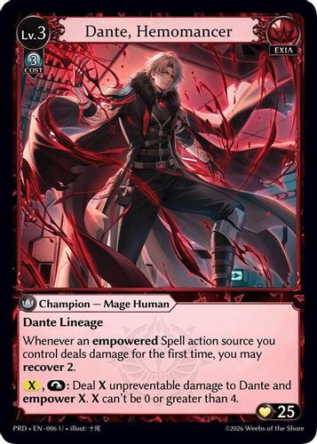 |GA10|<1st>[PRD-EN-006](U) Dante, Hemomancer {Foil}