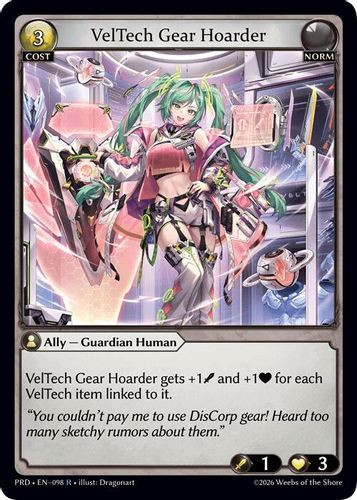 |GA10|<1st>[PRD-EN-098](R) VelTech Gear Hoarder {Foil}