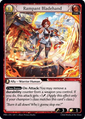 |GA10|<1st>[PRD-EN-129](U) Rampant Bladehand {Foil}