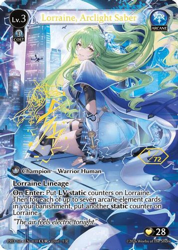 |GA10|<1st>[PRD-EN-010](CUR) Lorraine, Arclight Saber {Foil}