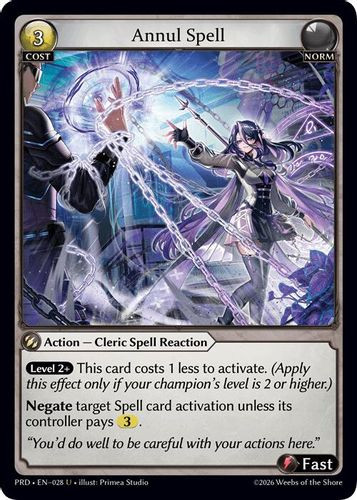 |GA10|<1st>[PRD-EN-028](U) Annul Spell {Alt Foil}