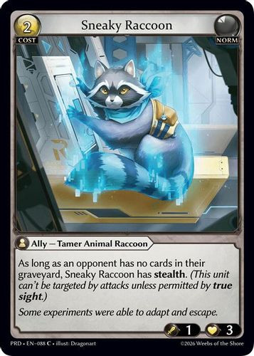 |GA10|<1st>[PRD-EN-088](C) Sneaky Raccoon {Alt Foil}